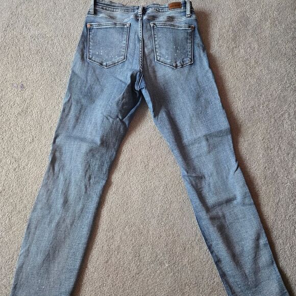 Judy Blue Ripped Skinny Jeans - Light Blue - Picture 3 of 8